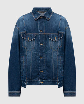 Dolce&Gabbana Синяя джинсовая куртка с нашивкой логотипа G9CAZDG8OL8
