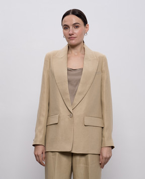 Peserico Бежевый жакет из льна A0111602606