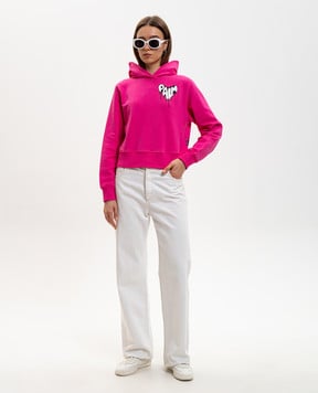 Palm Angels s Рожеве худі з принтом логотипа PWBB022G20FLE004