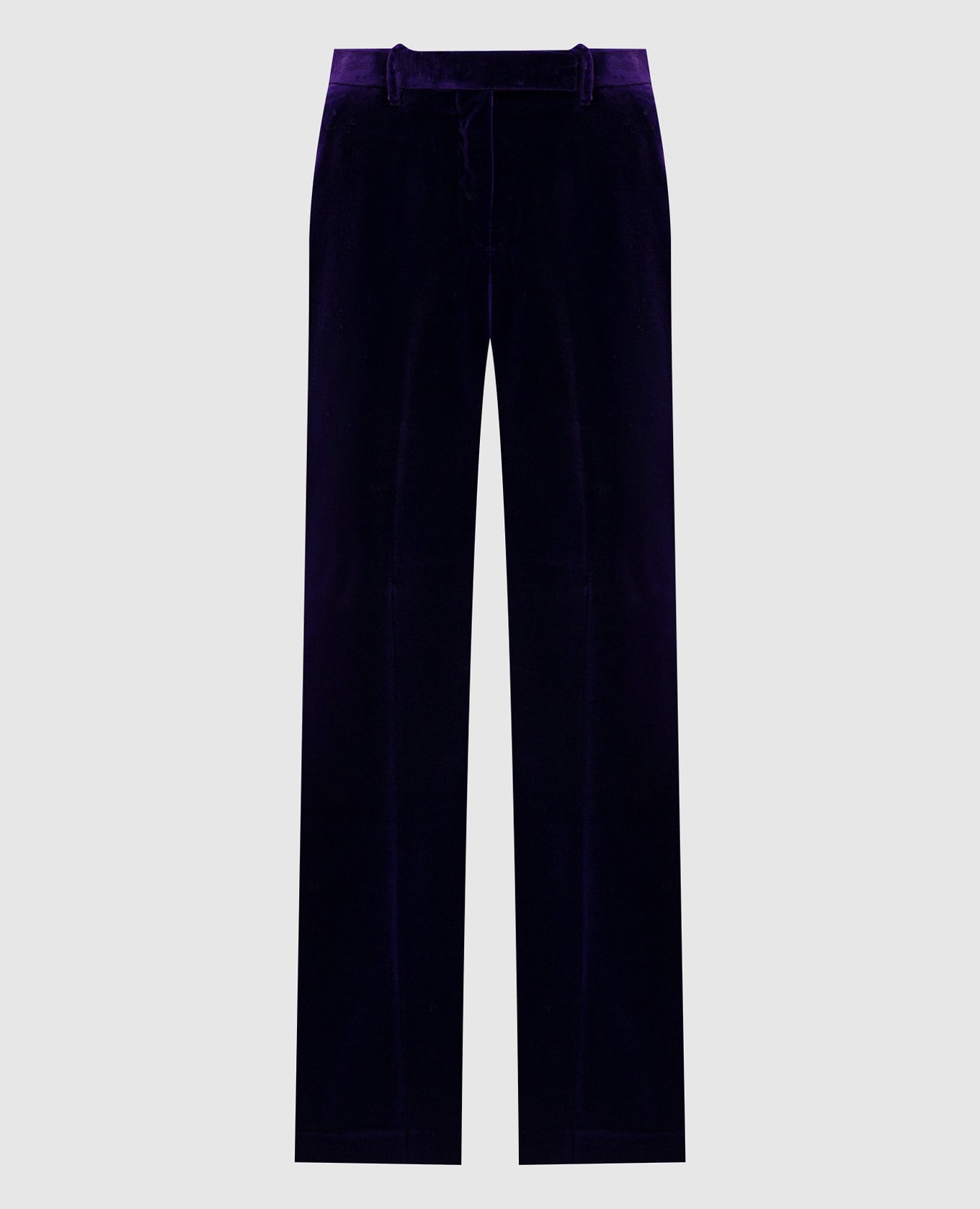 Фиолетовые бархатные брюки клеш