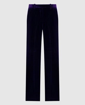 Tom Ford Фіолетові оксамитові штани кльош PAW649FAX1619