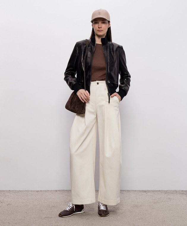 Brunello Cucinelli Коричневый джемпер с люрексом M41800008P изображение 2