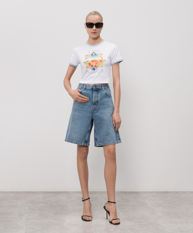 Casablanca Біла футболка Tennis Landscape WSS26JTS01003 зображення 2