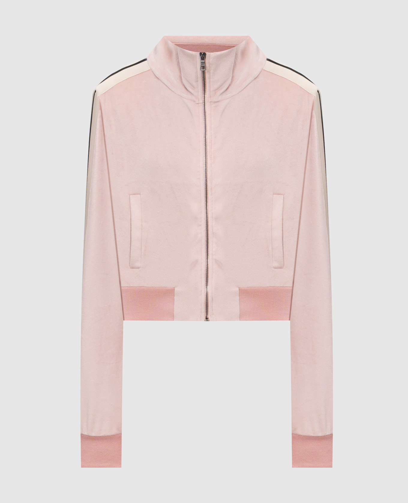 Розовая велюровая спортивная куртка Chenille