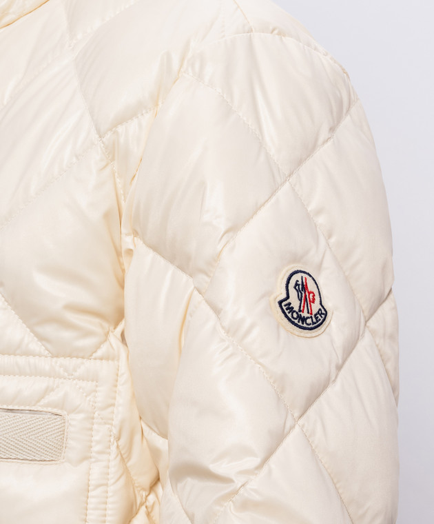 Moncler Пуховая куртка Lavaret цвета айвори L20931A00004597Z8 изображение 5