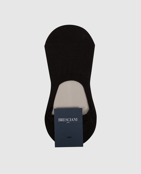 Bresciani Чорні шкарпетки-сліди з бавовни MHE34UN3006SI