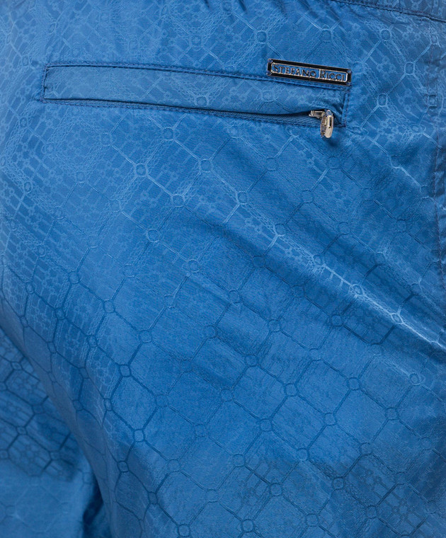 Stefano Ricci Сині шорти для плавання у візерунок M6B6200010IT3100 зображення 4