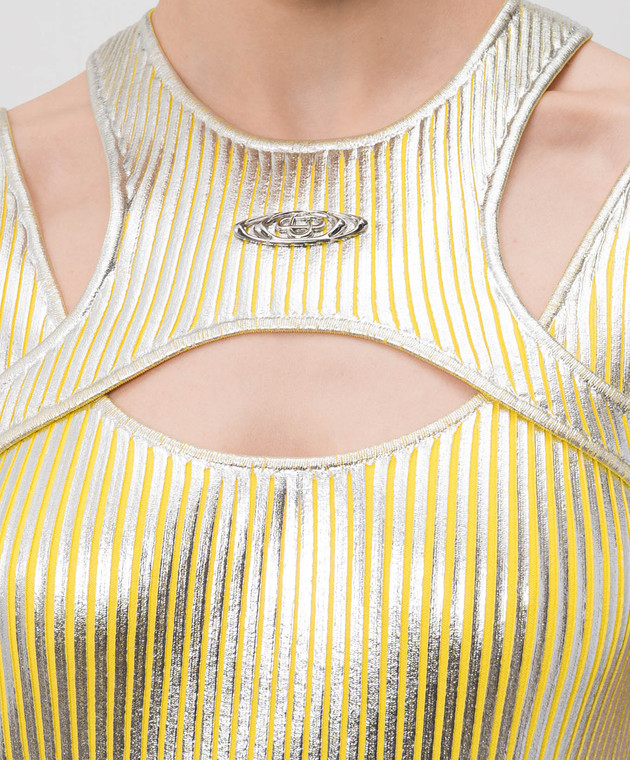 Casablanca Жовта сукня міні WSS26KW126901 зображення 5