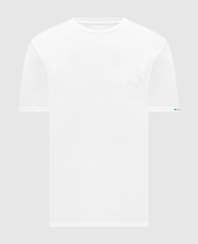 Stefano Ricci Белая футболка с вышивкой логотипа MNH6105090803