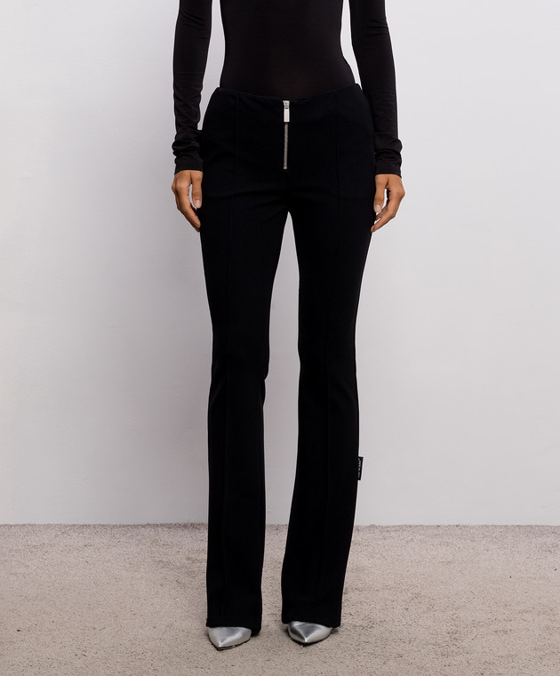 Off-White Черные брюки клеш 2FH00521B изображение 3