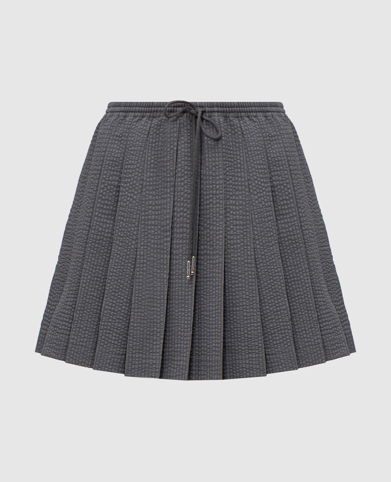 Серая юбка-плиссе из шерсти