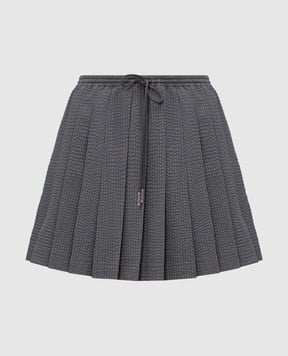 Thom Browne Сіра спідниця-плісе з вовни FGCA42A06455