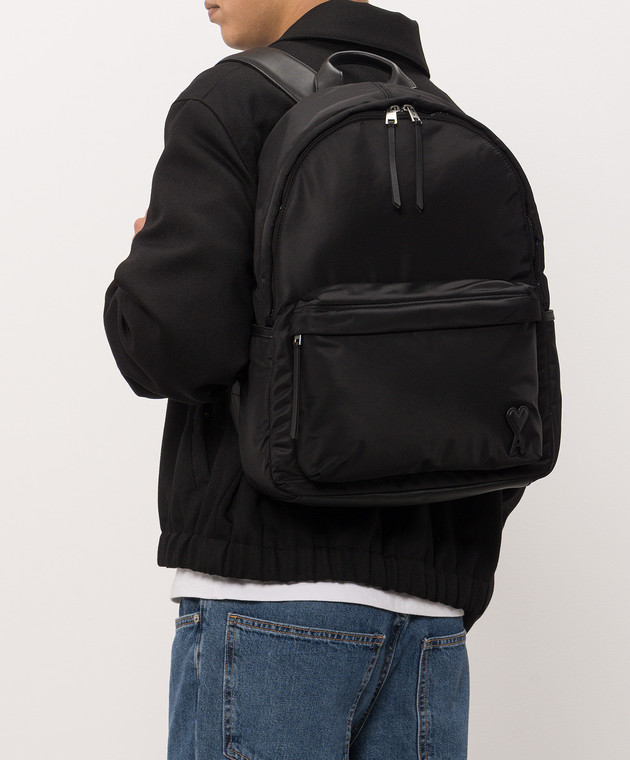 Ami Paris Черный рюкзак ULL728AW0001 изображение 2