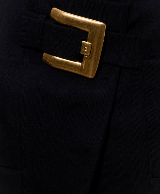 Balmain Черная юбка из шерсти HF1LBB22WC09 изображение 5