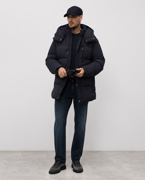 Trussardi Синяя стеганная куртка с логотипом F008M000013NMO805N12