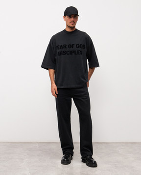 Fear of God Чорна футболка Power 25 з фактурним логотипом FG25FW1010305HWJ