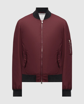Brunello Cucinelli Бордовый бомбер MV4076554