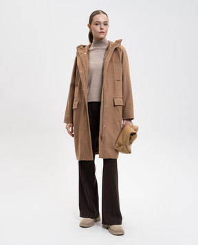 Max Mara Коричнева куртка Alcade з вовни ALCADE
