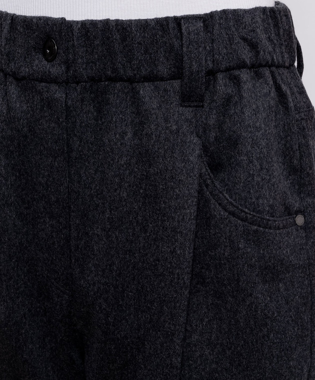 Brunello Cucinelli Сірі штани з вовни MP549P9148 зображення 5