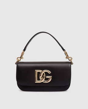 Dolce&Gabbana Чорна шкіряна сумка крос-боді 3.5 BB7603AW576