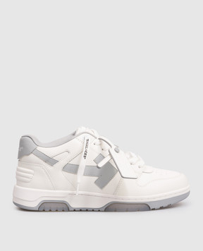 Off-White Кожаные кроссовки Out Of Office белого цвета OMIA189C99LEA019