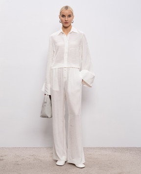 Maison Margiela MM6 Белая укороченная блузка в узоре S52DT0044M35737