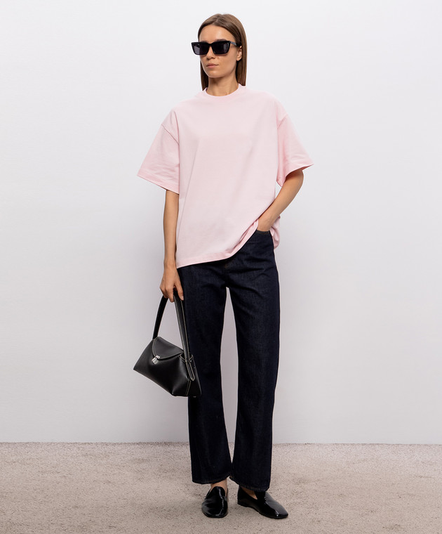 Jil Sander Розовая футболка с принтом логотипа J02GC0173J20348 изображение 2