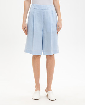 Agnona Голубые бермуды из льна T81103XU3049