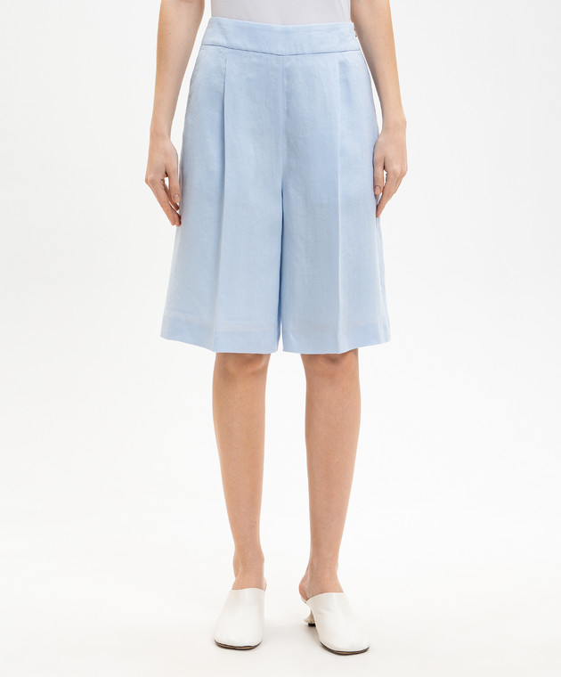 Agnona Голубые бермуды из льна T81103XU3049 изображение 3