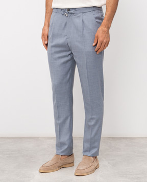 Enrico Mandelli Блакитні штани з кашеміру GYM02B5607