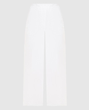 Peserico Білі штани з льону M04393T001617