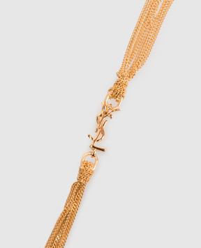 Saint Laurent Золотистий браслет з металевою монограмою 804330Y1500