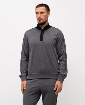 Stefano Ricci Сірий меланжевий спортивний костюм з вовни K909048L01T25301P3D