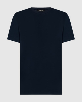 Tom Ford Синя футболка з бавовни T4M081040