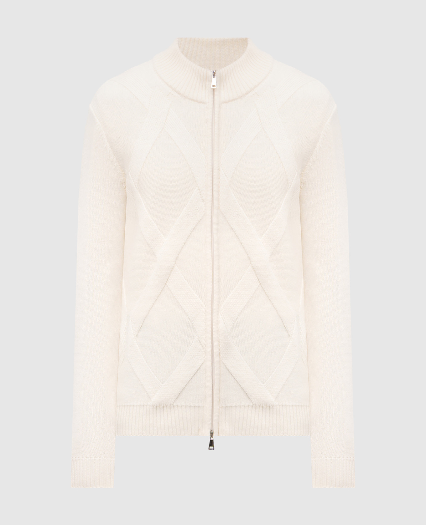 Белый кардиган из шерсти мериноса