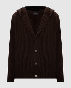 Dondup Коричневый кардиган из шерсти DT459M01029D002