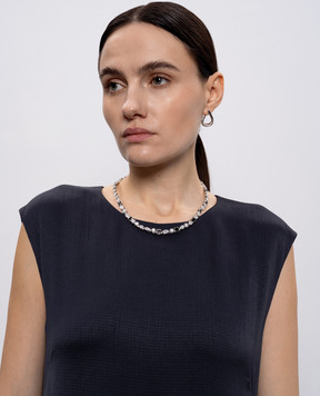 Darkai Сріблясте кольє з білим золотом DICO0079