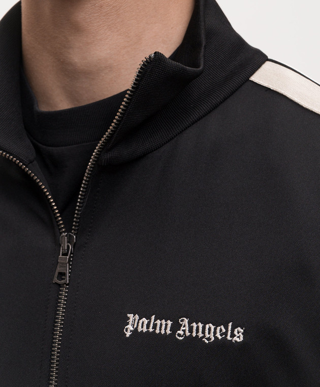 Palm Angels Чорна спортивна куртка з вишивкою логотипа PMBD058S26FAB001 зображення 5