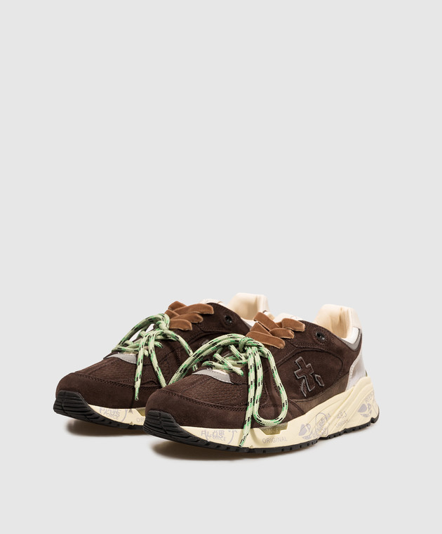Premiata Коричневые замшевые кроссовки Mase MASED8596L изображение 2