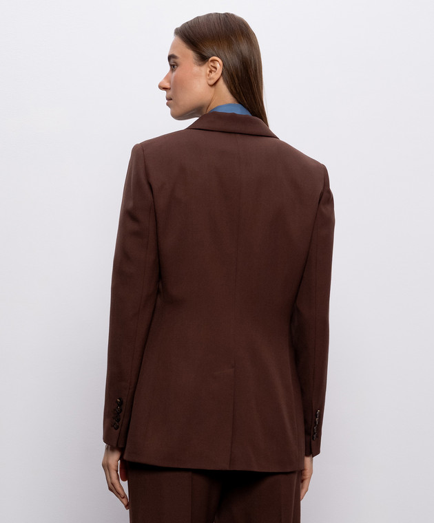 Brunello Cucinelli Коричневий жакет з вовни MG5537723P зображення 4