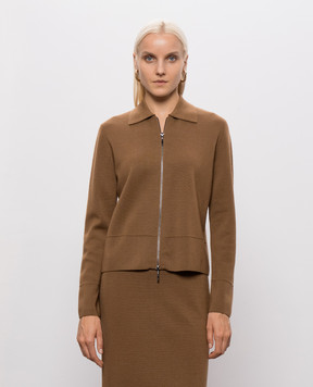 Max Mara Коричневый кардиган из шерсти MMLSNACK