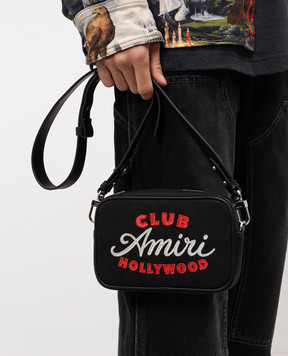 AMIRI Чорна сумка з вишивкою логотипа AMBGCM1030