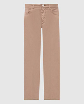 Stefano Ricci Коричневі штани з патчем логотипа M8T61B0070TFANT