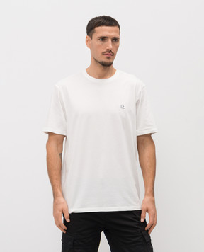 C.P. Company Біла футболка з логотипом MTS726A005100W