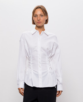 Twinset Біла сорочка зі шнурівкою 262AQ2061