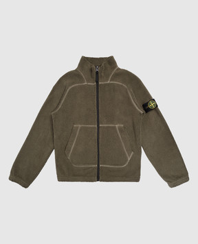 Stone Island Дитяча зелена спортивна куртка з логотипом K2S166100008S018168