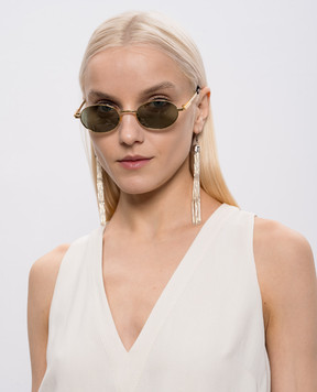 Bottega Veneta Золотисті сонцезахисні окуляри 861368V4450