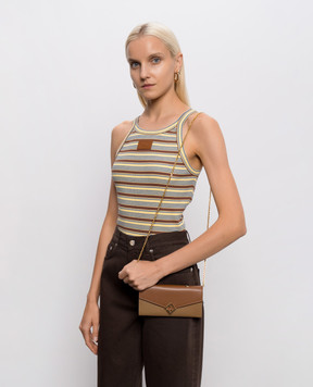 Fendi Коричневий шкіряний клатч FF 8M0530ALV4