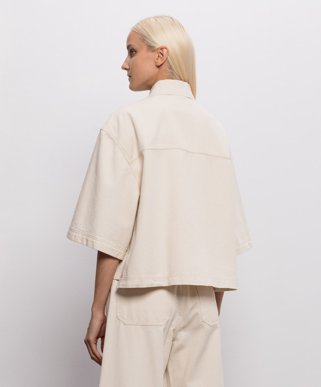Max Mara Weekend Бежева джинсова сорочка TERRA WKDTERRA зображення 4