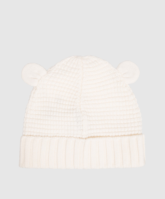 Moncler ENFANT Дитяча шапка кольору айворі з вовни L29513B00005M1131 зображення 2